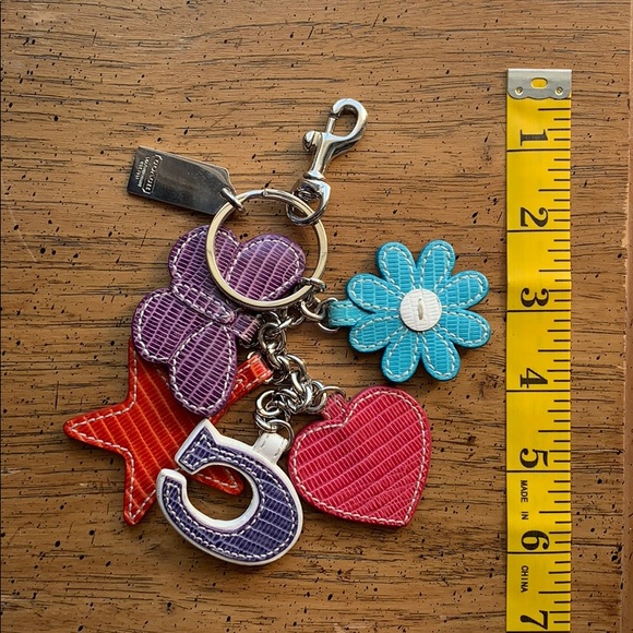 Coach Bags | Rare Coach Leather Multi Charm Clip | Poshmark